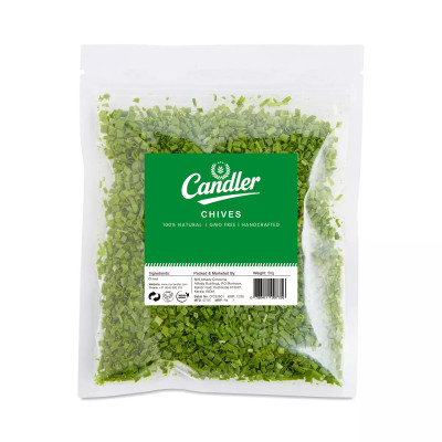 Candler Premium Dried Chives – Aromatic, 100% Natural | Perfect for Soups, Dips, Eggs, Pasta & Seasoning