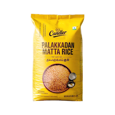 Candler Premium Palakkadan Matta Rice – 100% Natural Kerala Red Rice | High-Fiber, Iron-Rich & Unpolished for Authentic Taste